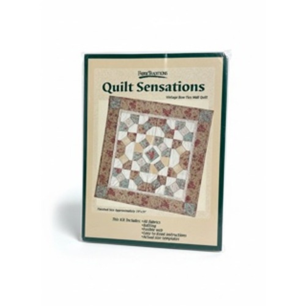 Fabric Traditions Quilt Sensations Vintage Bow Ties Wall Quilt Kit 19x19 Floral